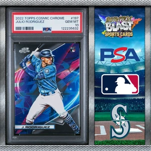 JULIO RODRIGUEZ RC PSA 10 ~ 2022 Topps Cosmic Chrome #197 ~ Seattle Mariners - Imagen 1 de 4