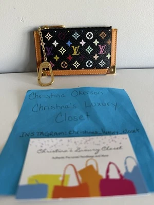 Louis Vuitton Black Multicolor Key Pouch/Coin Purse - Image 1 of 4