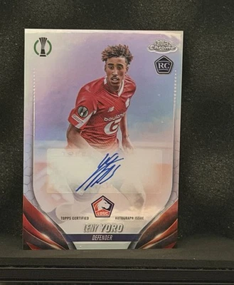 2023-24 Topps Chrome UCC Leny Yoro Rookie Auto Chrome Autograph - Image 1 of 2
