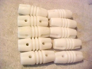 10 White Nylon Dog Bone Antenna Insulators For CB and Ham Radio - Picture 1 of 1