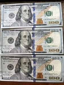 2009 A Series $100 Bill Star Note Lot Of 3 - Picture 1 of 2