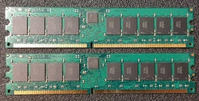 Lot of 2 Micron 1GB DDR-400 PC-3200R 184-PIN ECC MT18VDDF12872G-40BD3 Server RAM - Image 1 of 2