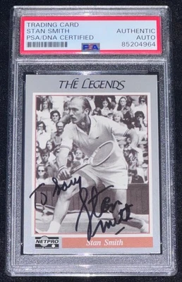 Stan Smith "Wimbledon US Open Champ" 1991 Net Pro Tennis Signed Rookie Card PSA - Image 1 of 3