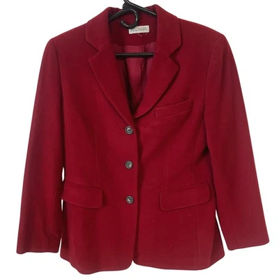 Chaqueta Blazer Roja De Colección Ann Taylor Petites Para Mujer Carrera Entrevista de Negocios Foto 1 de 4