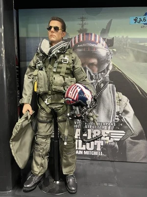 did action figure 1/6 12'' Mitchell pilot Top Gun boxed dragon hot toys modern - Image 1 of 4