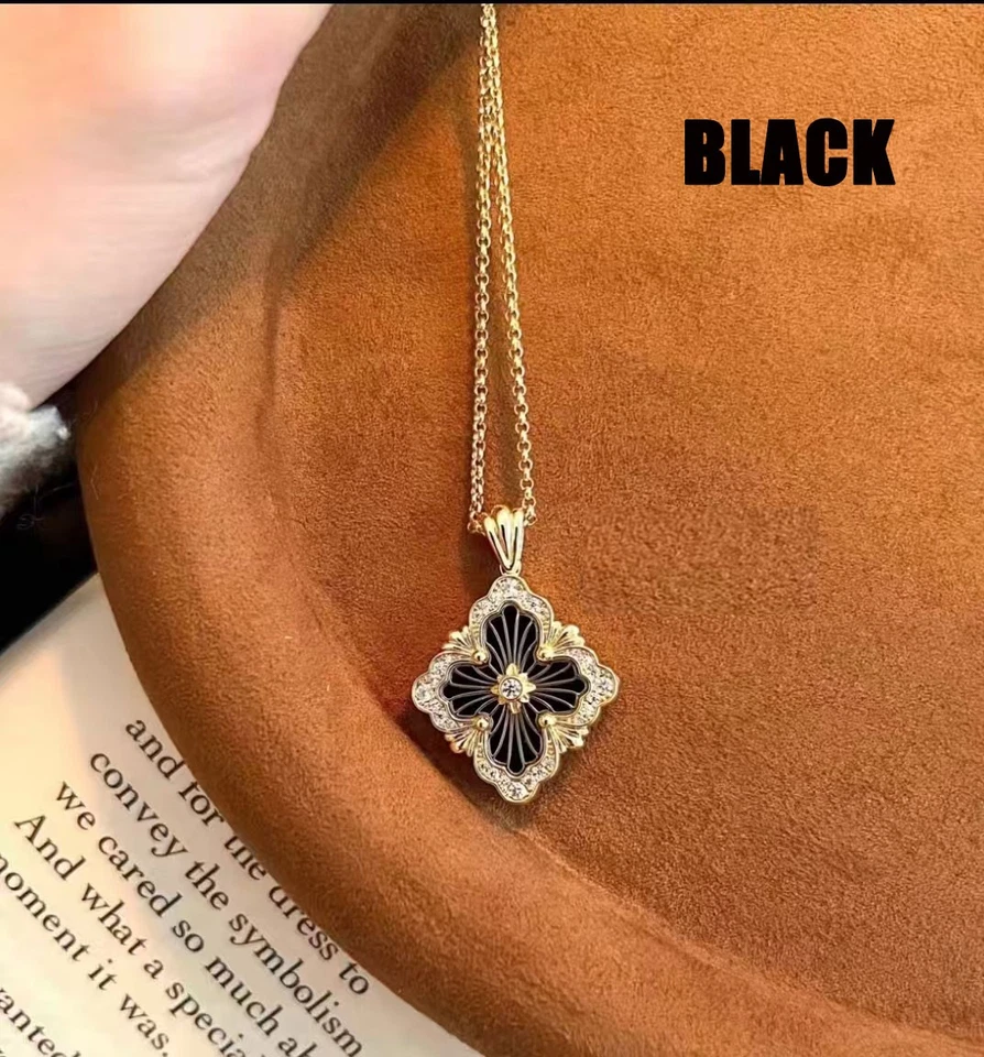 Joyería fina italiana Buccellati estilo corte retro diamante cepillado cuatro hojas COLOR Foto 1 de 1