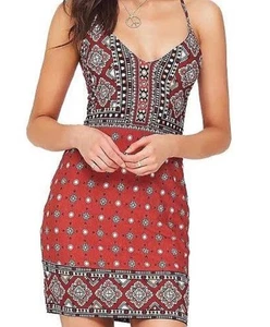 Tigerlily Women's Strappy Tank Bodycon Dress Floral Print Size AUS 8 - Picture 1 of 10