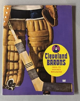 Cleveland Barons vs Baltimore Clippers Hockey Magazine 1969 Very Clean vintage - Image 1 of 2