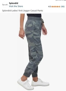 Splendid Women’s Knit Joggers, Camo, Size M - Picture 1 of 8