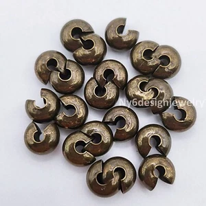 Cuentas espaciadoras de latón antiguas 3 mm 4 mm 5 mm - Hallazgos de joyería para hágalo usted mismo 22 piezas - Imagen 1 de 13