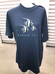 Vintage H.L. Miller Gold Moorish Idol T Shirt Mens L NWT Habitat Embroidery Fish - Picture 1 of 12