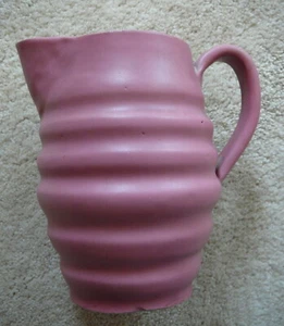 JARRA DE CERÁMICA DE ARTE ANILLADO GREAT SMOKY MOUNTAINS de colección - rosa polvorienta 6,75" de alto - Imagen 1 de 5