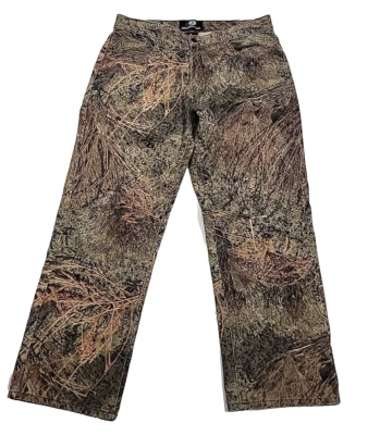 Vintage Mossy Oak Brush Camo Cargo Adjustable Active Hunting Pants Men's 34x30 - Image 1 of 4