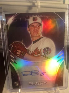2013 Bowman Sterling Dylan Bundy Purple Refractor RC Auto /10 Los Angeles Angels - Picture 1 of 3