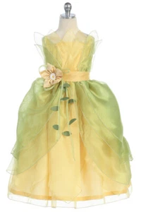 Princess Tiana dress costume for girls inspired by Princess and the Frog NEW - Picture 1 of 10