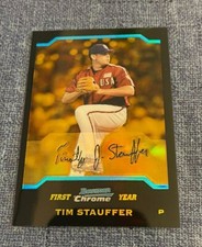 2004 Bowman Chrome Draft Picks Gold Refractor Tim Stauffer 03/50 Padres RC MINT