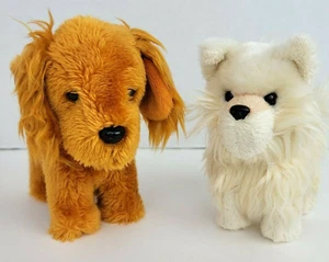 2 American Girl Dogs Pomerania Cocker Spaniel Posable Cuerpo Duro Boca Magnética - Imagen 1 de 9