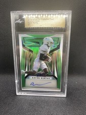 2023 Leaf Metal Xavier Worthy Pre-Production Proof Green Rookie Auto #1/1 🔥📈