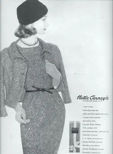 60er Jahre Hattie Carnegie Mode & Köln Anzeige - Bild 1 von 1