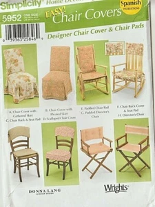 FUNDAS DE SILLA Y ALMOHADILLAS DE SILLA - Patrón de simplicidad 5952 - Imagen 1 de 2