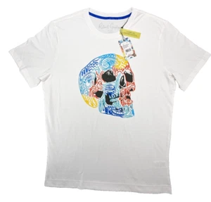 Robert Graham T-shirt Mens Large White Skull Maze💀 Print Short Sleeve - Picture 1 of 14