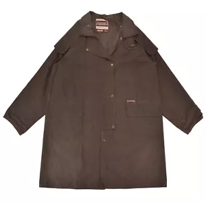 Driza-Bone Made in Australia Waxed Brown Short Coat Jacket Mens sz XL / 7 - Picture 1 of 15