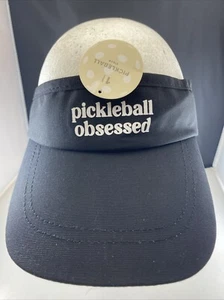 NWT Pickleball Visor Hat Black Pickleball Obsessed Free Shipping - Picture 1 of 8