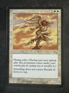 MTG Magic the Gathering 17 Herald of Serra Urza's Saga Rare LP/MP - Picture 1 of 2