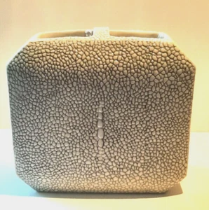 Kassatex New York Shagreen Toothbrush Holder Grey 4" x 4.5" - Picture 1 of 11