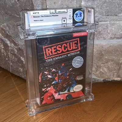 New NES Rescue The Embassy Mission WATA 7.5 Factory Sealed Graded 1990 Game - Image 1 of 2