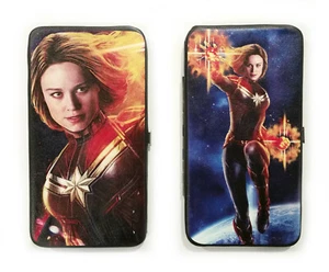 Captain Marvel Brie Larson Cinamatic Graphic Print Bifold Hinge Wallet - Choose - Picture 1 of 4