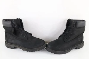 Vintage Timberland Boys Size 7 M Insulated Leather 6" Classic Work Boots Black - Picture 1 of 9