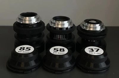 Arri PL Helios Standard SET 37 58 85 LENTES SOVIÉTICAS Cine mod PL montura Mir Jupiter Foto 1 de 4