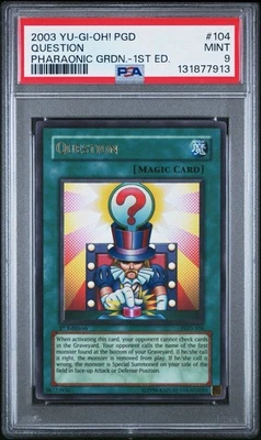 2003 Yu-Gi-Oh! Question Pharaonic Guardian PGD 1st Edition Ultra Rare PSA 9 - Image 1 of 2