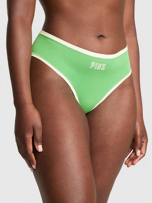 Victoria's Secret PINK - M Green Cotton Cheeky Panty - White Trim Medium - Image 1 of 3