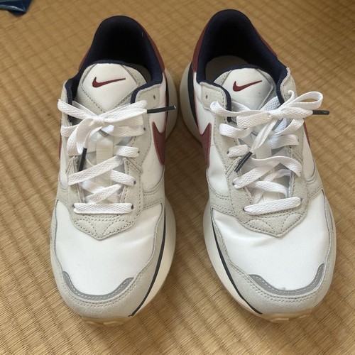 Sneakers basse Nike uomo taglia 7 5 US bianche e bordeaux usate