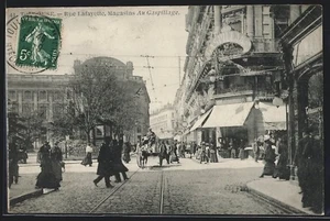 CPA Toulouse, Rue Lafayette, Magasins Au Gaspillage 1912 - Photo 1/2