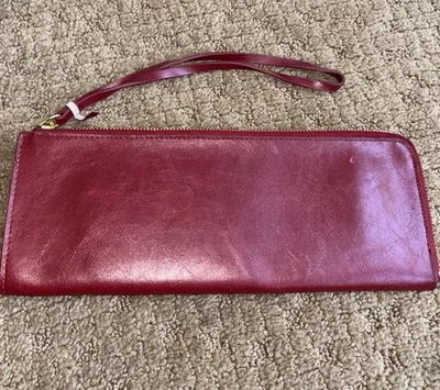 ALDO Rojo Plata Interior Muñequera Bolso sin asas Bolso de mano largo rectangular Foto 1 de 4