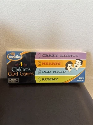 Thinkfun 4 Children’s Card Games - Old Maid, Rummy, Hearts, & Crazy Eights 2002 - Image 1 of 4