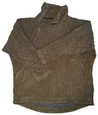 REI Cooperative Wallace Lake Dolman 套衫 XS 大麻棉军队绿色有机 — 第 1/3 张图片