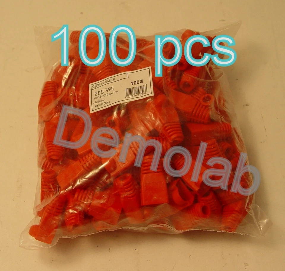 UTP Ethernet Cable Long Boot Cap RJ45 CAT5e CAT6 - YOU CAN PICK & MIX COLOR - Image 1 of 1