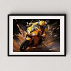 Suzuki SV 650 Poster Leinwandbild oder Bild mit Rahmen Motor Cross Bike