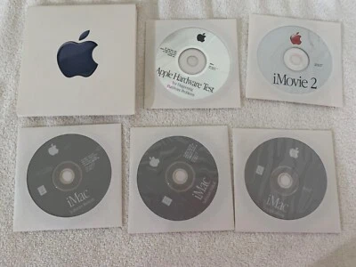 Discos de instalación y restauración de software Apple iMac, i Movies 2, i Work 9, prueba de hardware Foto 1 de 4