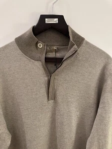 Jersey Hackett Cuarto Cremallera Mayfair Beige XL Cachemira Mezcla Algodón Gama Premium - Imagen 1 de 8