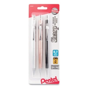Pentel P207MBP3M 0.7 mm HB (#2) Sharp Mechanical Pencil - Black Lead (3/PK) New - Picture 1 of 1