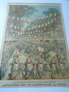 1896 Le Tsarewitch à à Nice Illustration Gravure - Picture 1 of 1