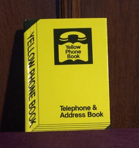 Yellow Phone Book Telephone & Address Book 72 printed pgs Tabbed A-Z Vintage S-2 - Picture 1 of 3
