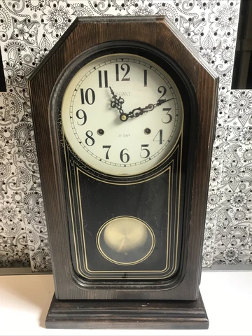 Vintage antique "LeGant" 31 Day Key Wind Pendulum Clock original no key untested Cover