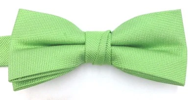 $115 Nautica Boy`S Green Classic Solid Suit Bow Tie Adjustable Dress Silk Bowtie - Image 1 of 4