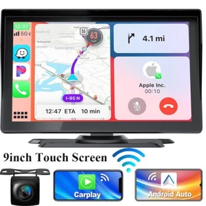 9 INCH Portable Wireless Apple CarPlay Android Auto Car Stereo Radio GPS For RVs - Picture 1 of 13